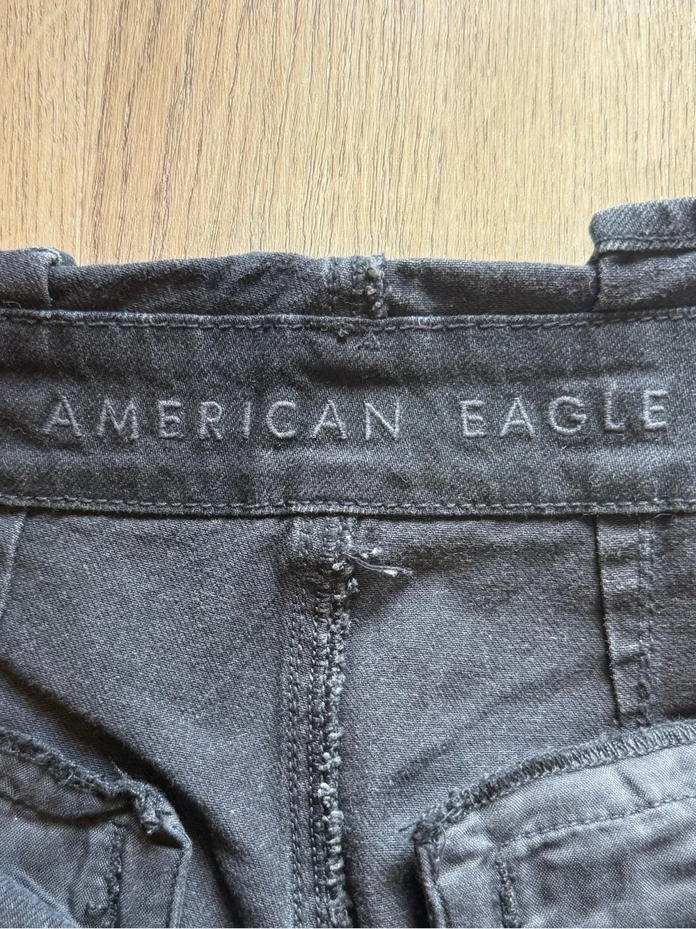 American Eagle High-Waist Black Mom Shorts